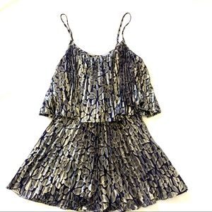 Halston Heritage Flounce Mini Dress